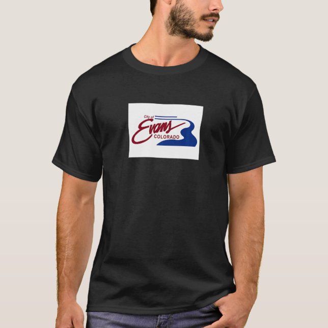 T-shirt Drapeau Evans Colorado (Devant)