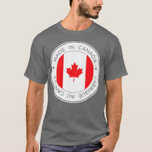 T-shirt Drapeau Fabriqué Au Canada