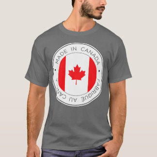 T-shirt Drapeau Fabriqué Au Canada