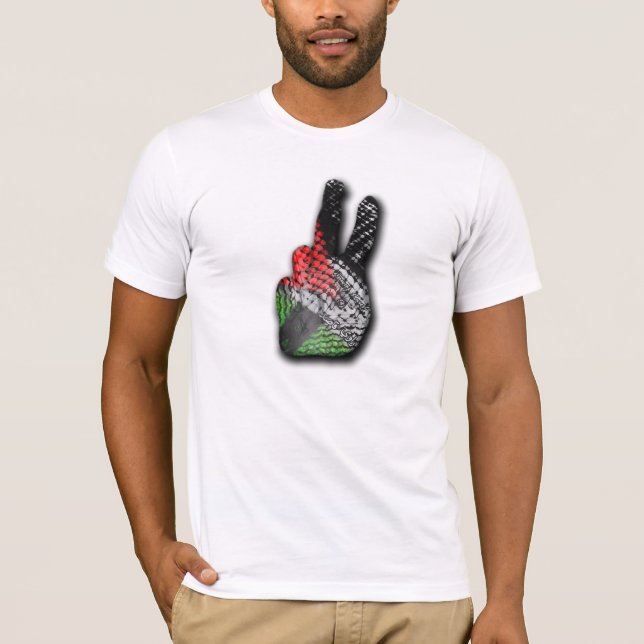 T-SHIRT DRAPEAU FAIT SUR COMMANDE HATTAH DE LA PALESTINE (Devant)
