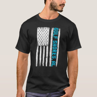 T-shirt Drapeau féminin des Gulf Shores Alabama Souvenirs