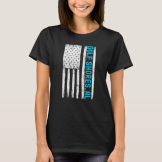 T-shirt Drapeau féminin des Gulf Shores Alabama Souvenirs