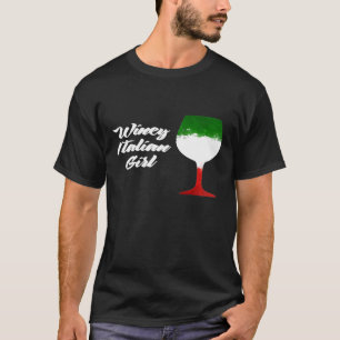 T-shirt Drapeau féminin italien Womens Winey