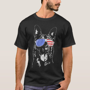 T-shirt Drapeau Fier de Chien d'Amérique Malinois