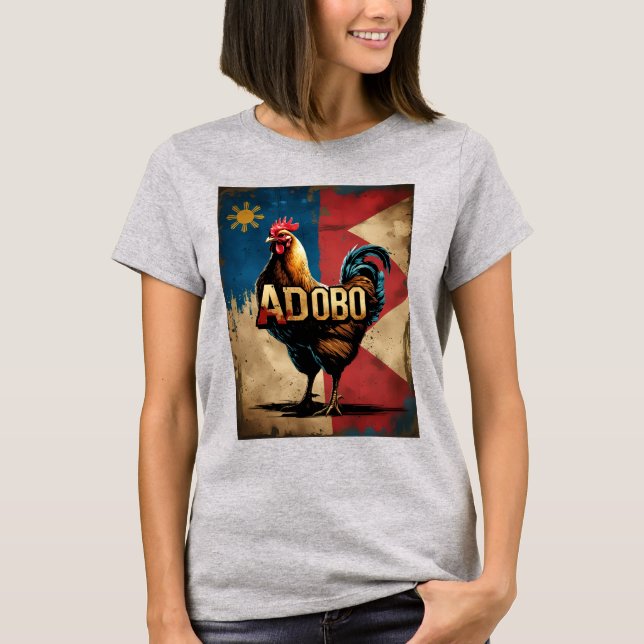 T-Shirt Drapeau Fierté Pinoy Adobo de Poulet (Devant)