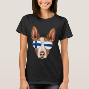 T-shirt Drapeau finlandais Ibizan Hound Chien Finlande Poc