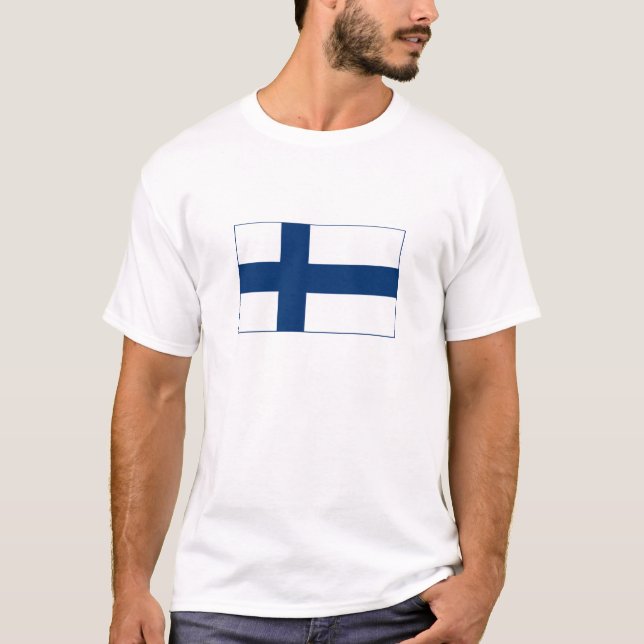 T-shirt Drapeau Finlande (Devant)