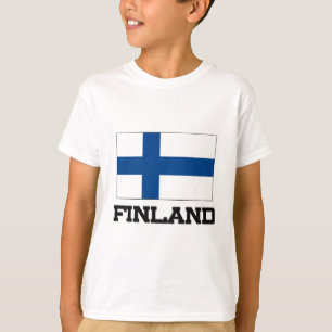 T-shirt Drapeau Finlande