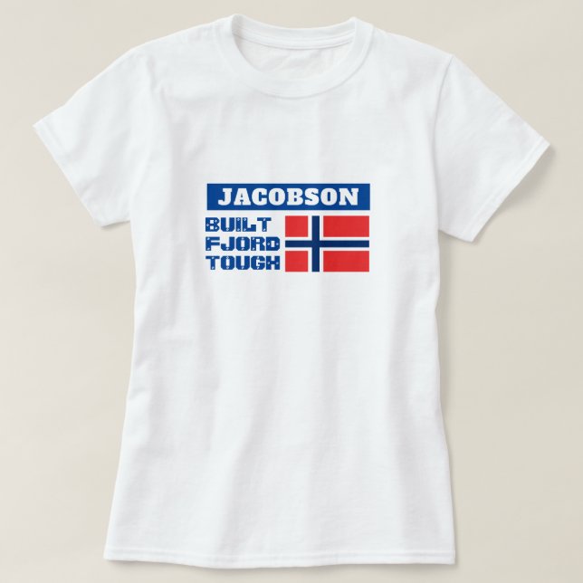 T-shirt Drapeau "Fjord Tough" et drapeau norvégien (Design devant)