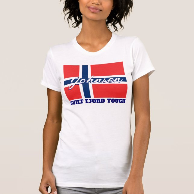 T-shirt Drapeau "Fjord Tough" et drapeau norvégien (Devant)