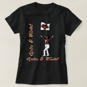 T-Shirt Drapeau Fleur Rouge