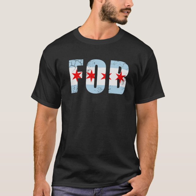 T-shirt Drapeau FOB Chicago (Devant)