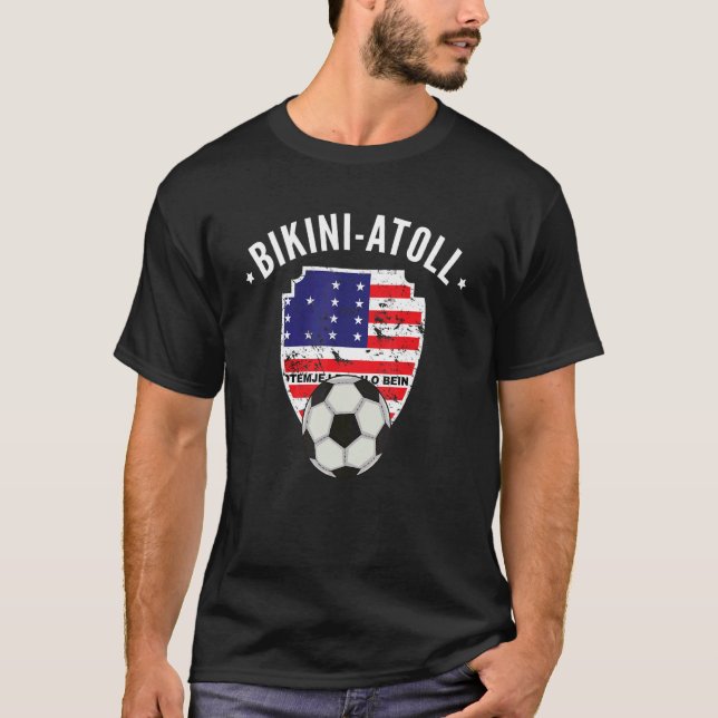 T-shirt Drapeau Football Atoll de Bikini Football Bikini A (Devant)