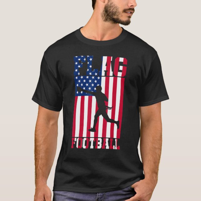 T-shirt Drapeau Football USA Femmes Hommes Filles Garçons (Devant)
