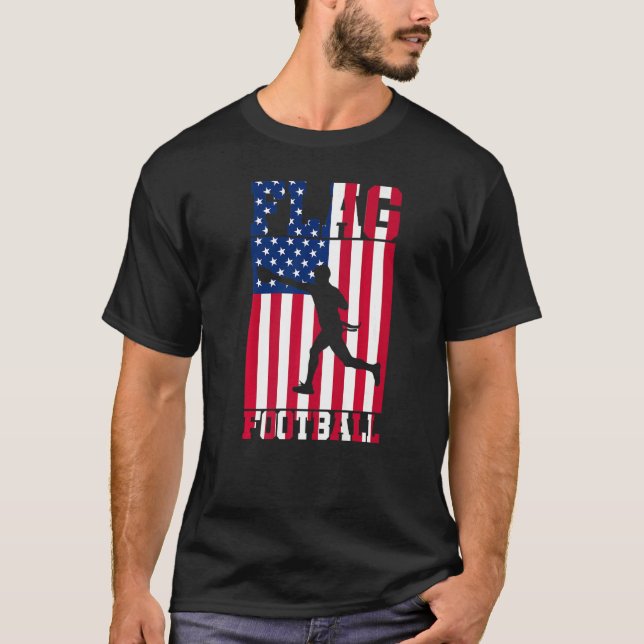 T-shirt Drapeau Football USA Femmes Hommes Filles Garçons (Devant)