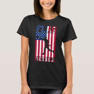 T-shirt Drapeau Football USA Femmes Hommes Filles Garçons