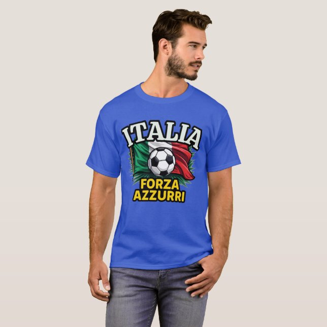 T-shirt Drapeau Forza Azzurri (Devant entier)