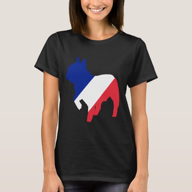 T-shirt Drapeau français de Bulldog (Devant)