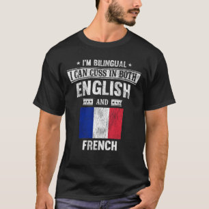 T-shirt Drapeau Français et Anglais Drôle France