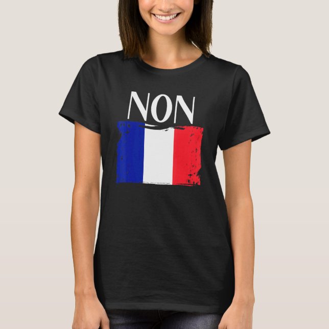 T-shirt Drapeau français France Racines non (Devant)