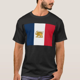 T-shirt Drapeau français iranien Lion et Soleil du patrimo