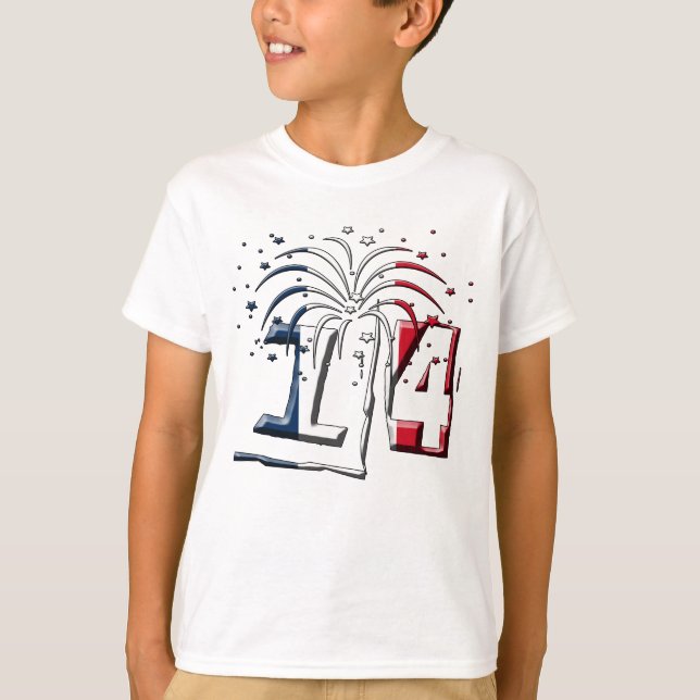 T-shirt Drapeau Français Juillet 14 Quatorze Juillet 14 (Devant)