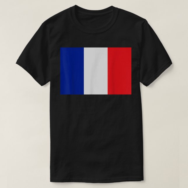 T-shirt Drapeau français ou Drapeau de France  (Design devant)