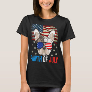 T-shirt Drapeau français patriotique 4 juillet chien ussa