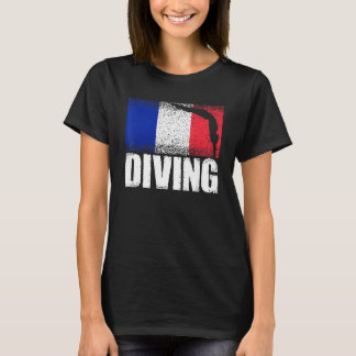 T-shirt Drapeau Français Plongée Sport France Athlètes