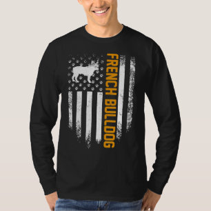 T-shirt Drapeau Français Vintage Usa