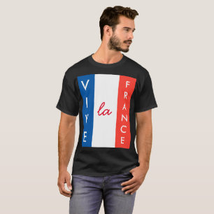 T-shirt Drapeau français Vive La France personnalisable