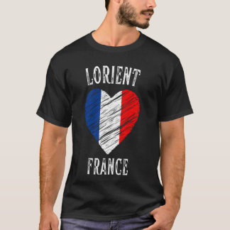 T-shirt Drapeau France Cœur Ville Lorient