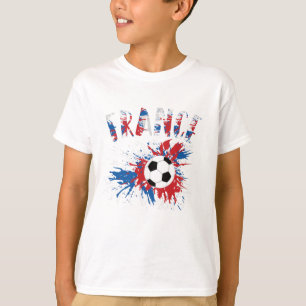 T-shirt Drapeau France de balle de football