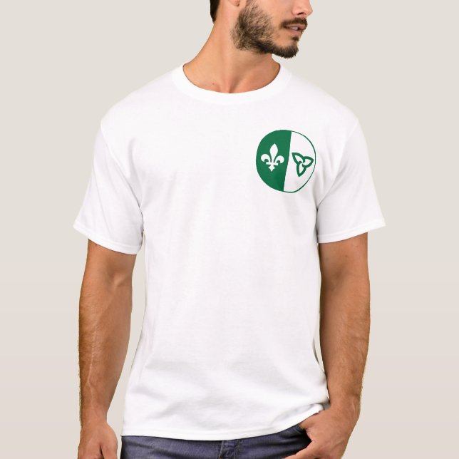 T-shirt Drapeau franco-ontarien (Devant)