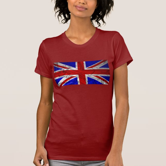 T-shirt Drapeau froissé d'Union Jack (Devant)