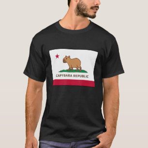 T-shirt Drapeau Funny Capybara Republic California