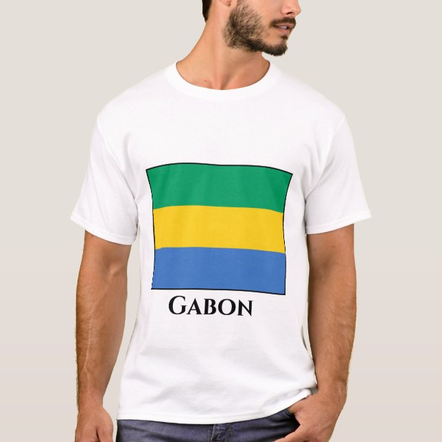 T-shirt Drapeau Gabon (Devant)