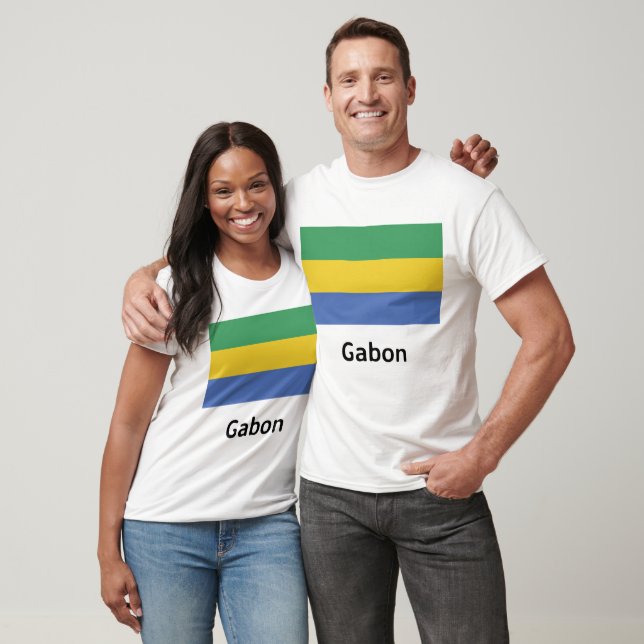 T-shirt Drapeau Gabon (Unisexe)