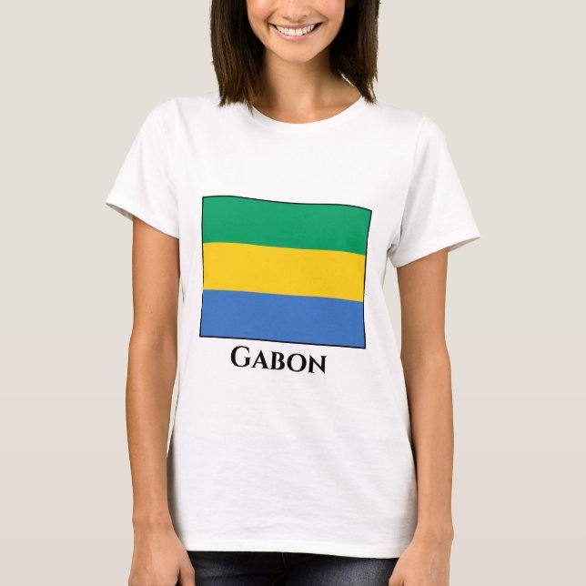 T-shirt Drapeau Gabon (Devant)