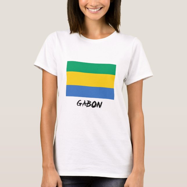 T-shirt Drapeau Gabon (Devant)