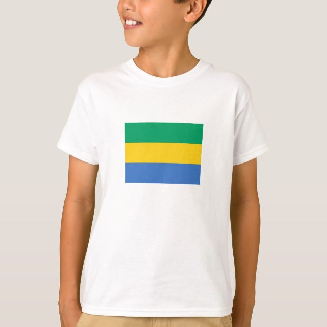 T-shirt Drapeau Gabon (Devant)