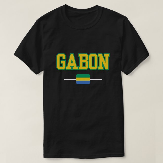 T-shirt Drapeau Gabon Vibrant (Design devant)