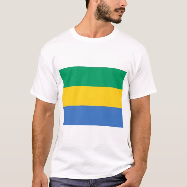 T-shirt Drapeau gabonais (Gabon) (Devant)