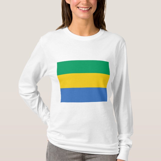 T-shirt Drapeau gabonais (Gabon) (Devant)