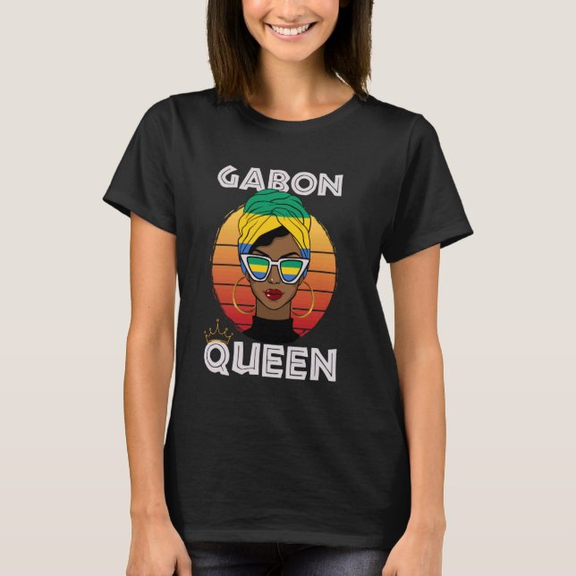 T-shirt Drapeau gabonais Gabonais W (Devant)