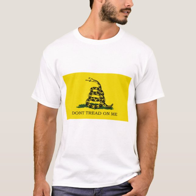 T-shirt Drapeau Gadsden - Ne Pas Tourner Sur Moi - T Chemi (Devant)