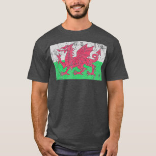 T-shirt Drapeau Gallois Dragon Baner Cymru Y Ddraig Goch