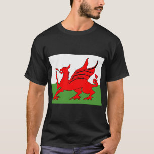 T-shirt Drapeau gallois du dragon rouge