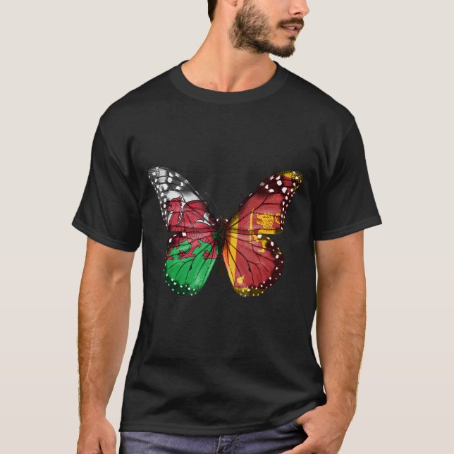 T-shirt Drapeau gallois du Sri Lanka (Devant)