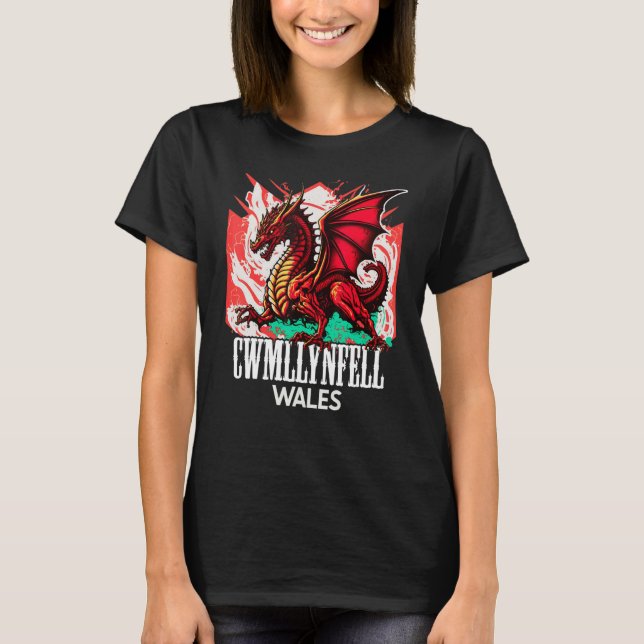 T-shirt Drapeau gallois Y Ddraig Goch Dragon (Devant)